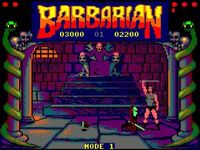 une photo d'Ã©cran de Barbarian sur Amstrad CPC